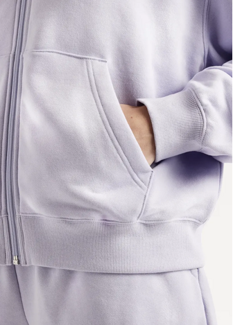 Худі жіноче New Balance Sport Essentials FT Full Zip бузкового кольору
