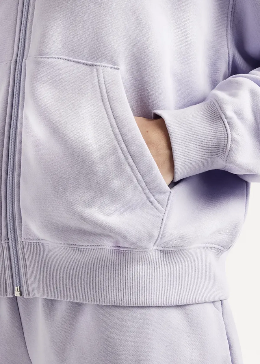 Худі жіноче New Balance Sport Essentials FT Full Zip бузкового кольору