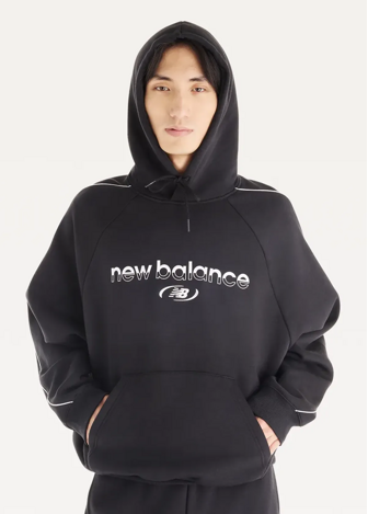 Худи мужское New Balance Trackside Fleece черного цвета