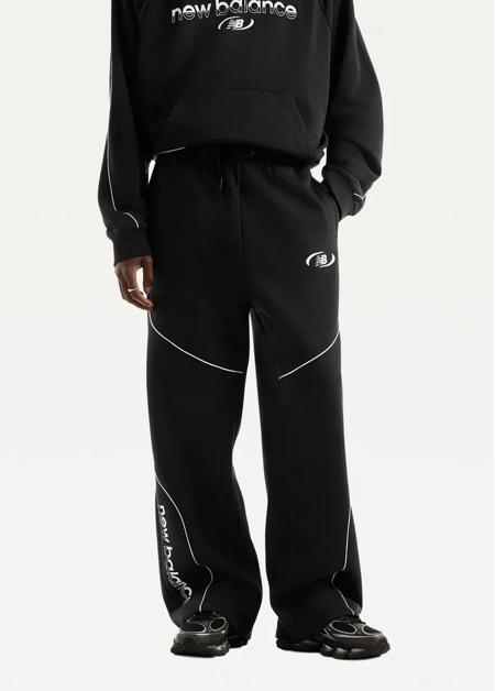 Штани чоловічі New Balance Trackside Fleece чорного кольору
