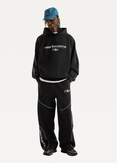 Штани чоловічі New Balance Trackside Fleece чорного кольору
