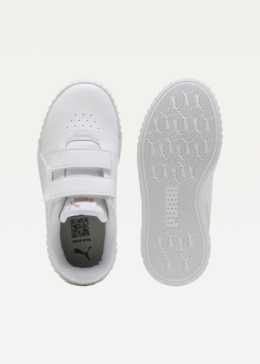 Кроссовки детские PUMA Carina 3.0 V PS PUMA White-PUMA Gold