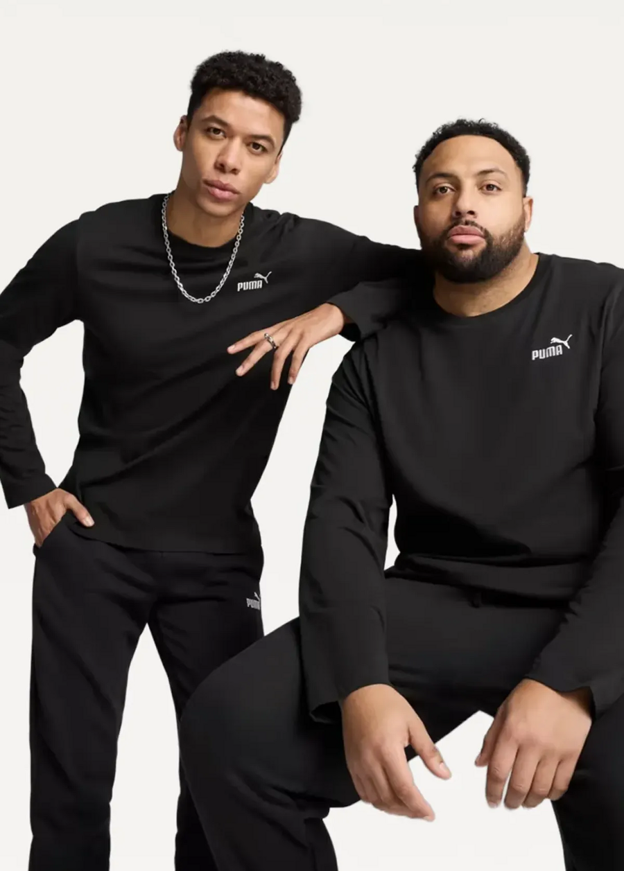 Лонгслів чоловічий PUMA ESS Longsleeve Tee чорного кольору