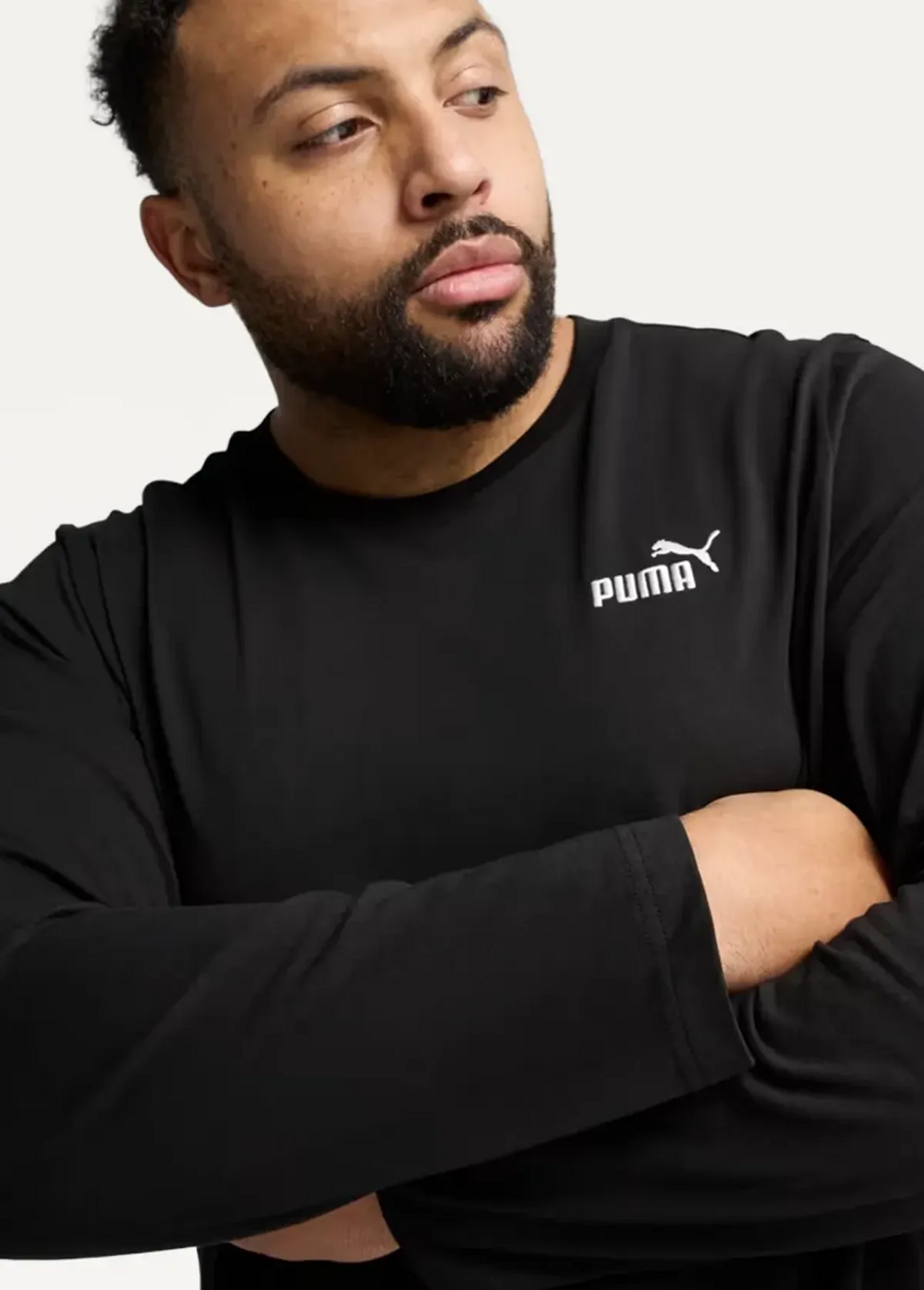 Лонгслів чоловічий PUMA ESS Longsleeve Tee чорного кольору