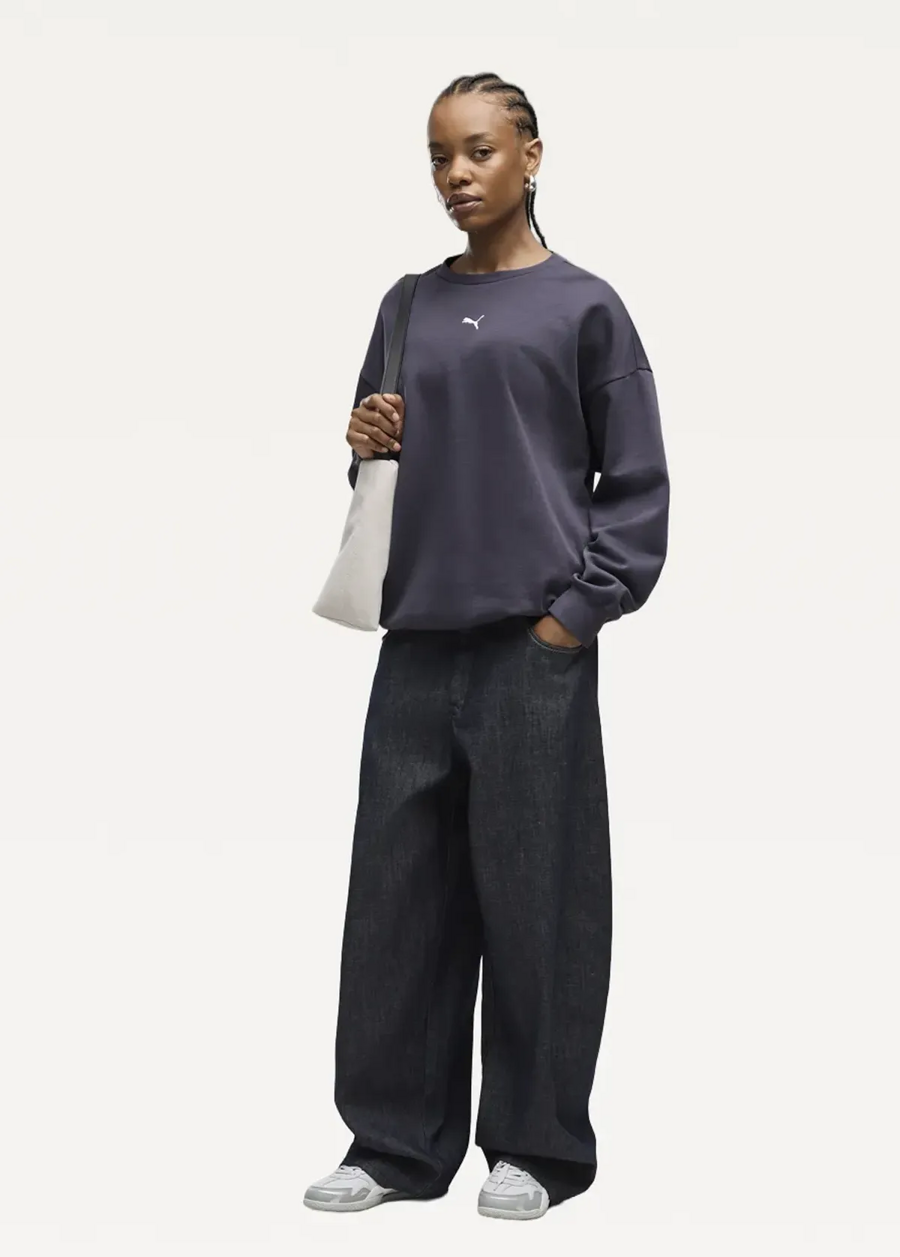 Світшот жіночий PUMA ESS Oversized Crew Inky Depths