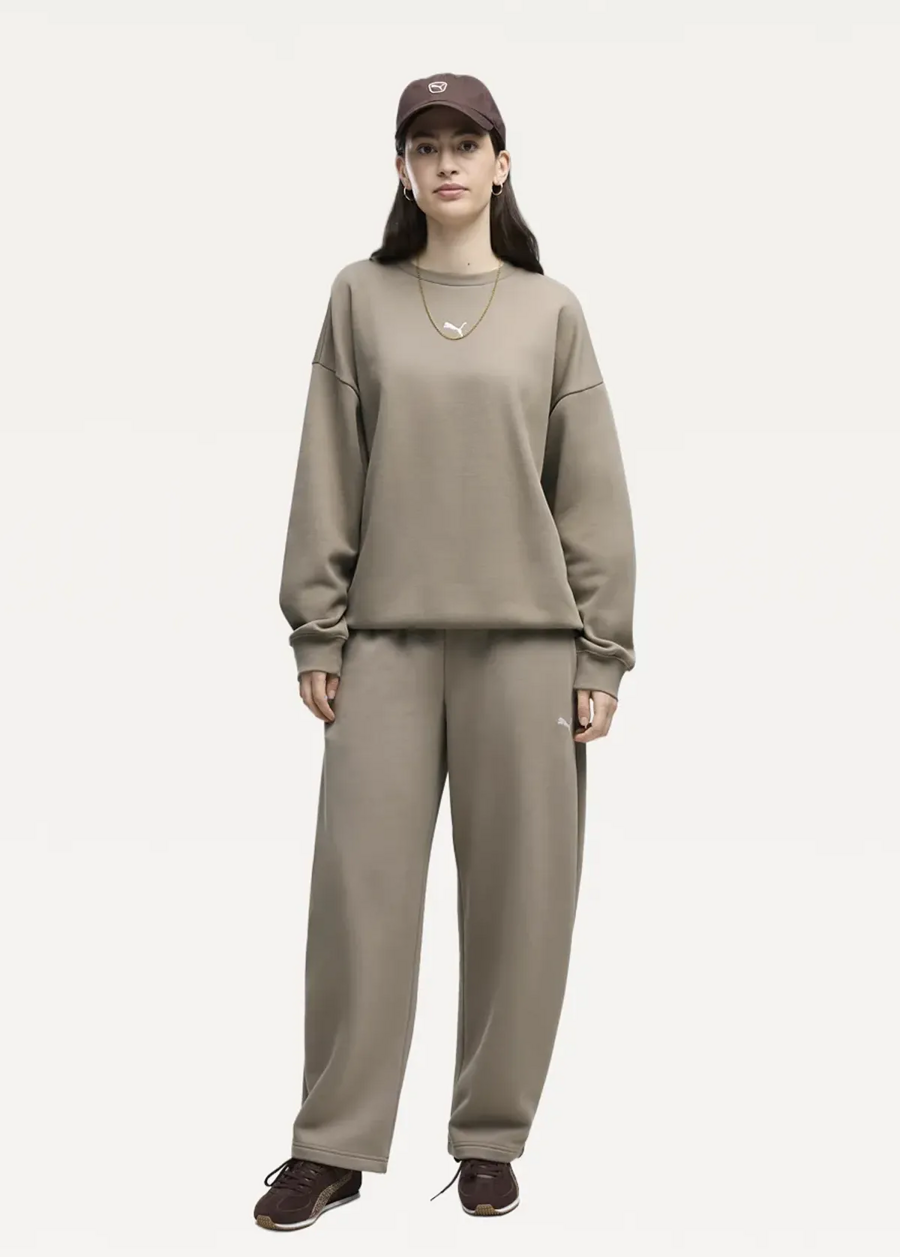 Світшот жіночий PUMA ESS Oversized Crew Mouse Gray