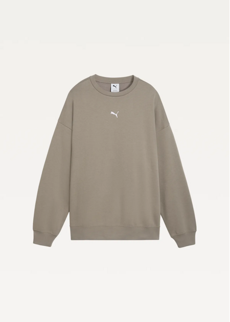Світшот жіночий PUMA ESS Oversized Crew Mouse Gray
