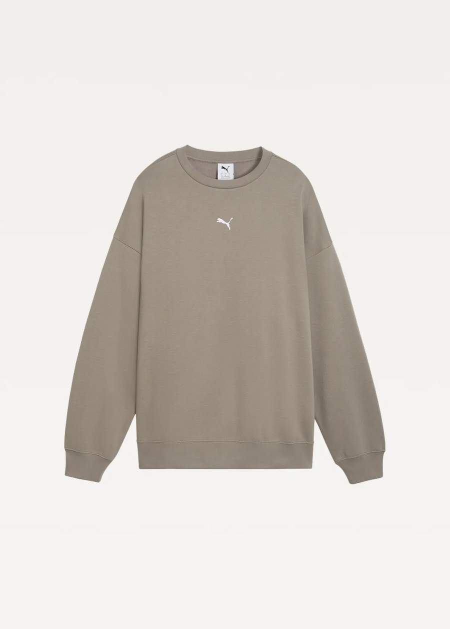 Світшот жіночий PUMA ESS Oversized Crew Mouse Gray