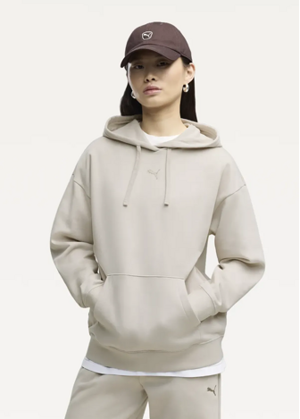 Світшот жіночий PUMA ESS Cat Logo Hoodie Silver Fog