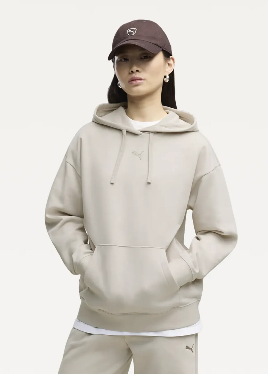 Світшот жіночий PUMA ESS Cat Logo Hoodie Silver Fog