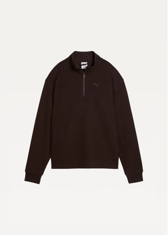 Світшот жіночий PUMA ESS ELEVATED Half-Zip Chocolate Fondue