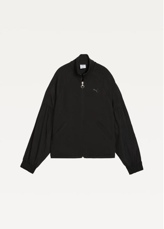 Ветровка женская PUMA HER Full-Zip Relaxed Jacket черного цвета