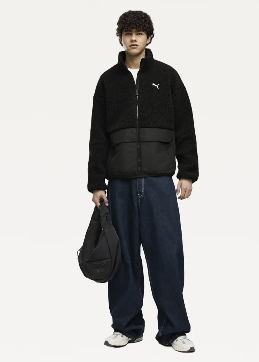 Куртка чоловіча PUMA Hybrid Sherpa Jacket M чорного кольору