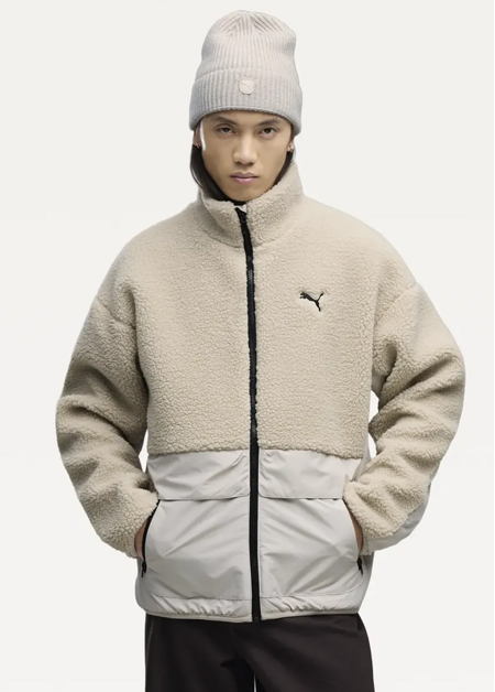 Куртка чоловіча PUMA Hybrid Sherpa Jacket M Silver Fog