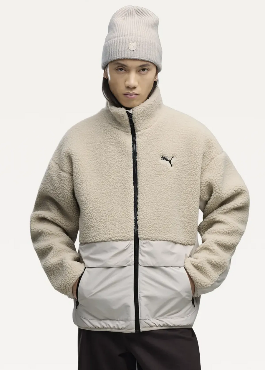 Куртка чоловіча PUMA Hybrid Sherpa Jacket M Silver Fog