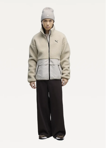Куртка чоловіча PUMA Hybrid Sherpa Jacket M Silver Fog