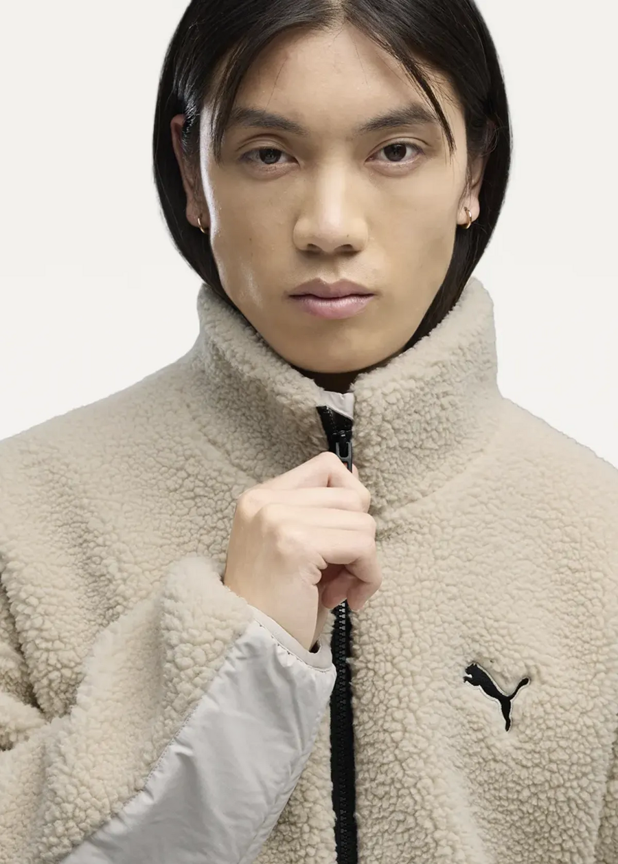 Куртка чоловіча PUMA Hybrid Sherpa Jacket M Silver Fog