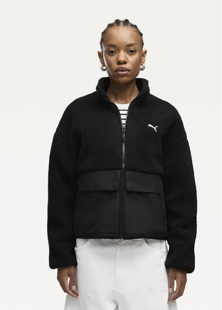 Куртка жіноча PUMA Re:Fibre Sherpa Jacket W чорного кольору