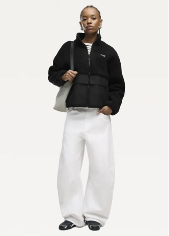 Куртка женская PUMA Re:Fibre Sherpa Jacket W черного цвета