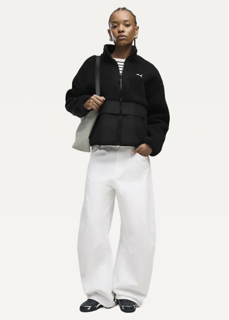 Куртка жіноча PUMA Re:Fibre Sherpa Jacket W чорного кольору