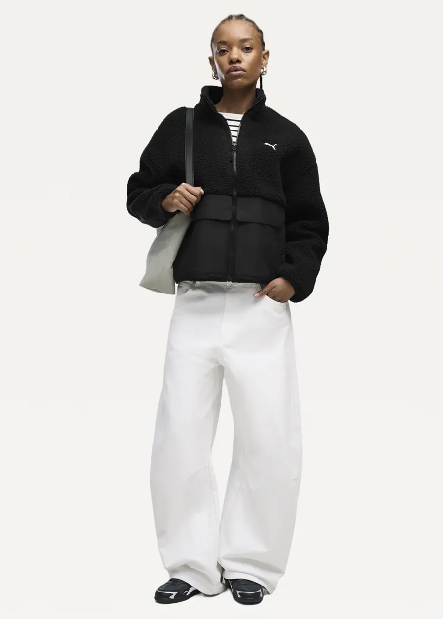 Куртка женская PUMA Re:Fibre Sherpa Jacket W черного цвета