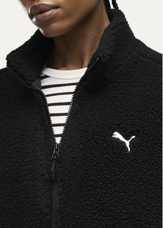 Куртка женская PUMA Re:Fibre Sherpa Jacket W черного цвета