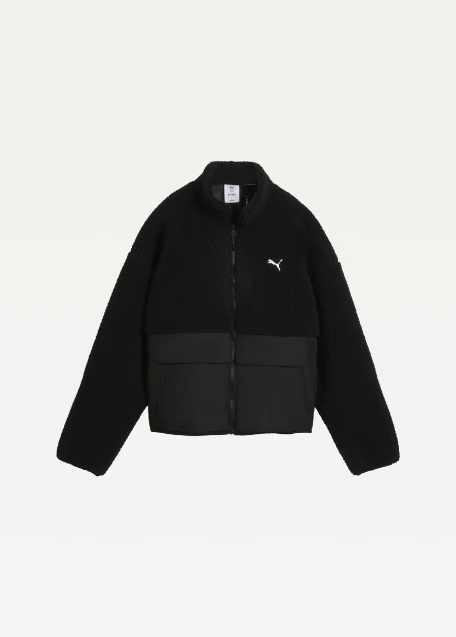 Куртка женская PUMA Re:Fibre Sherpa Jacket W черного цвета