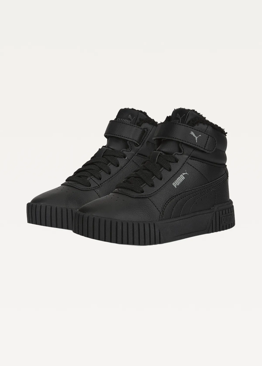 Високі кросівки дитячі PUMA Carina 2.0 Mid WTR PS чорного кольору