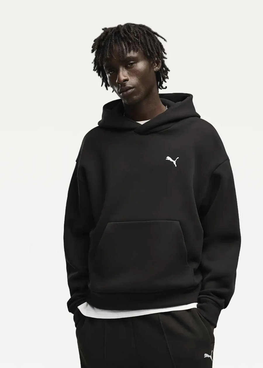 Худи мужское PUMA ESS Heavy Fleece Boxy Hoodie черного цвета