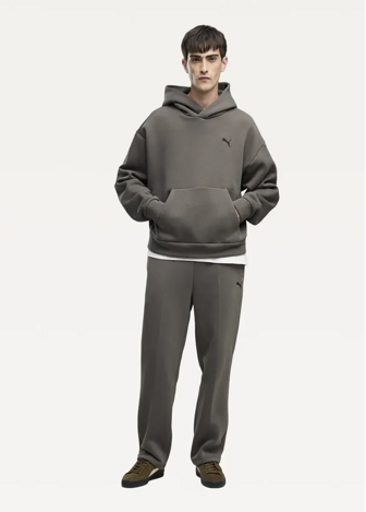 Худи мужское PUMA ESS Heavy Fleece Boxy Hoodie Mouse Gray