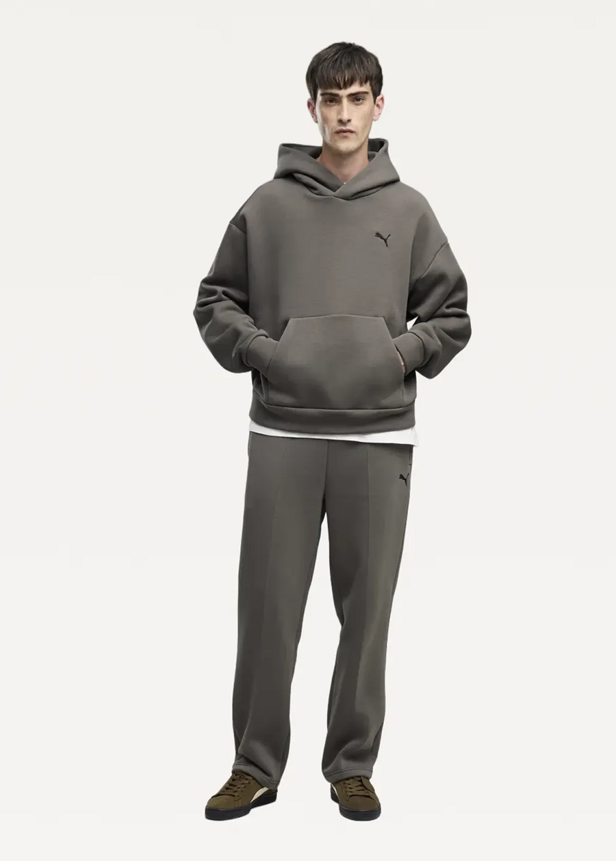 Худи мужское PUMA ESS Heavy Fleece Boxy Hoodie Mouse Gray