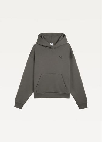 Худи мужское PUMA ESS Heavy Fleece Boxy Hoodie Mouse Gray