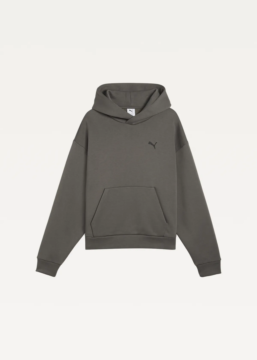 Худи мужское PUMA ESS Heavy Fleece Boxy Hoodie Mouse Gray