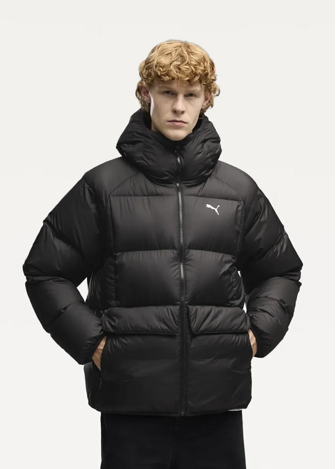Куртка-пуховик мужская PUMA Hooded Down Puffer Jacket M черного цвета