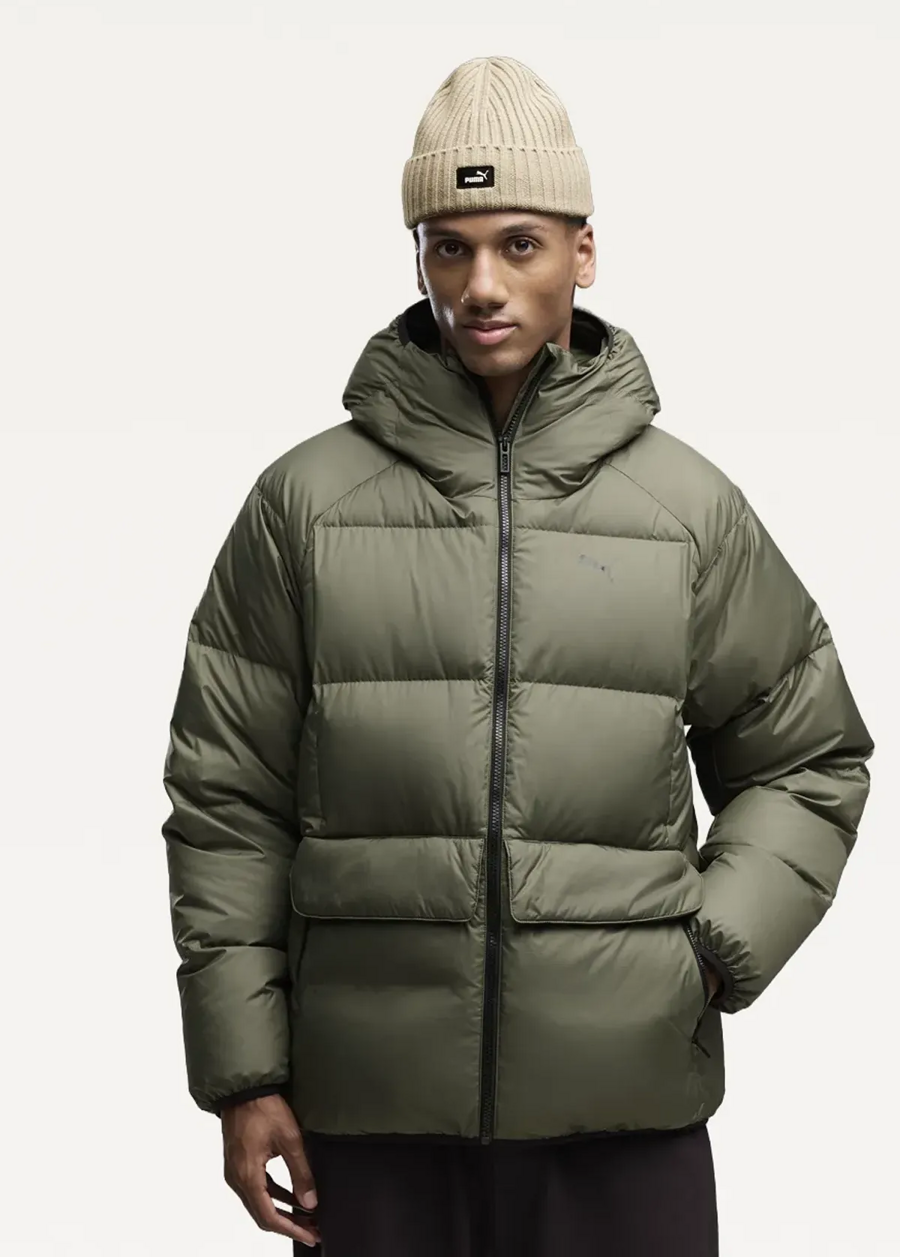 Куртка-пуховик мужская PUMA Hooded Down Puffer Jacket M Moss Veil