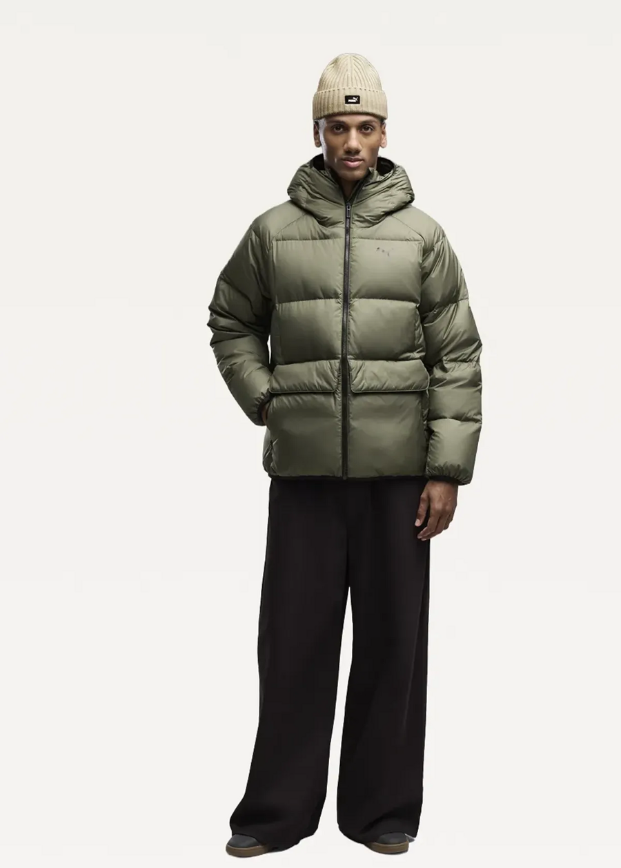 Куртка-пуховик мужская PUMA Hooded Down Puffer Jacket M Moss Veil
