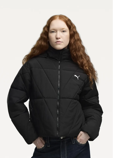 Куртка жіноча PUMA Quilted Puffer Jacket W чорного кольору