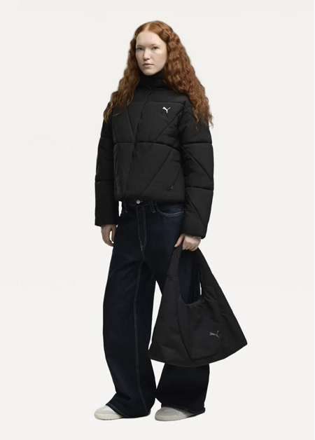 Куртка жіноча PUMA Quilted Puffer Jacket W чорного кольору