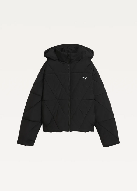 Куртка жіноча PUMA Quilted Puffer Jacket W чорного кольору