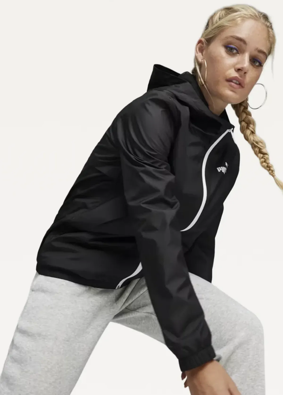 Ветровка женская PUMA ESS Solid Windbreaker черного цвета