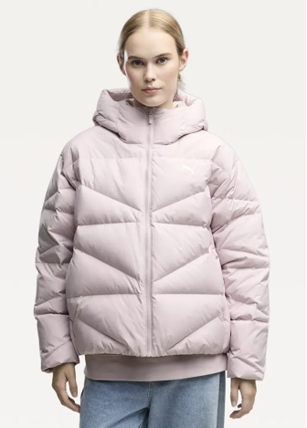 Куртка-пуховик жіночий PUMA Hooded Down Puffer Jacket W Misty Pink