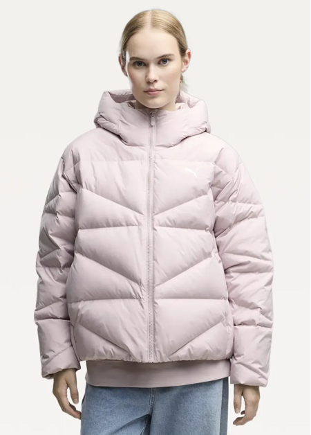 Куртка-пуховик жіночий PUMA Hooded Down Puffer Jacket W Misty Pink