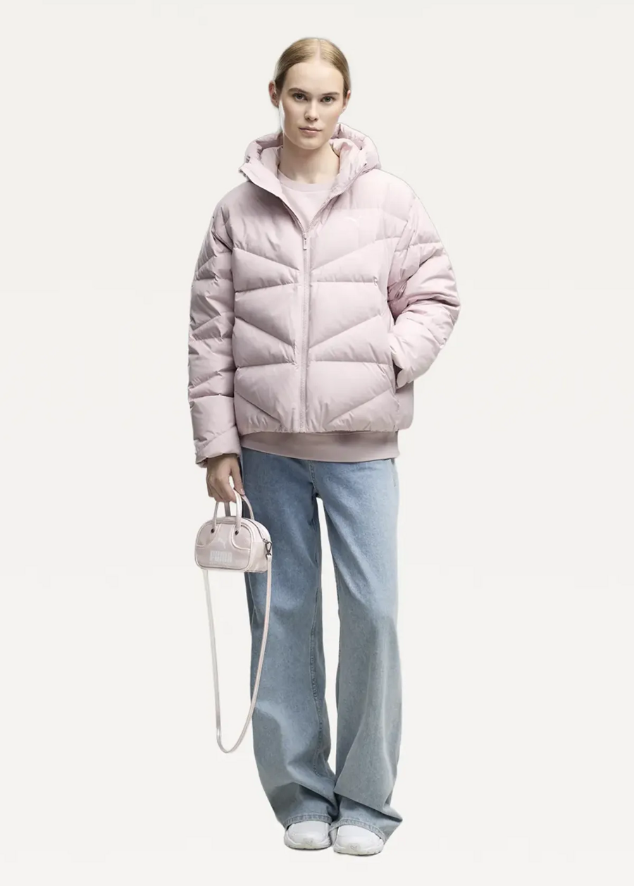 Куртка-пуховик женский PUMA Hooded Down Puffer Jacket W Misty Pink