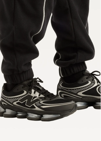 Штани чоловічі New Balance Trackside Polar Fleece чорного кольору