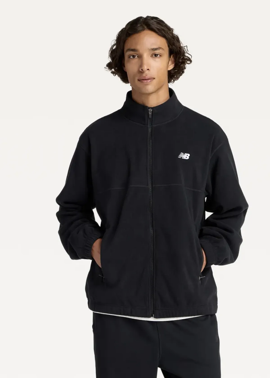 Куртка чоловіча New Balance Polar Fleece Jacket чорного кольору