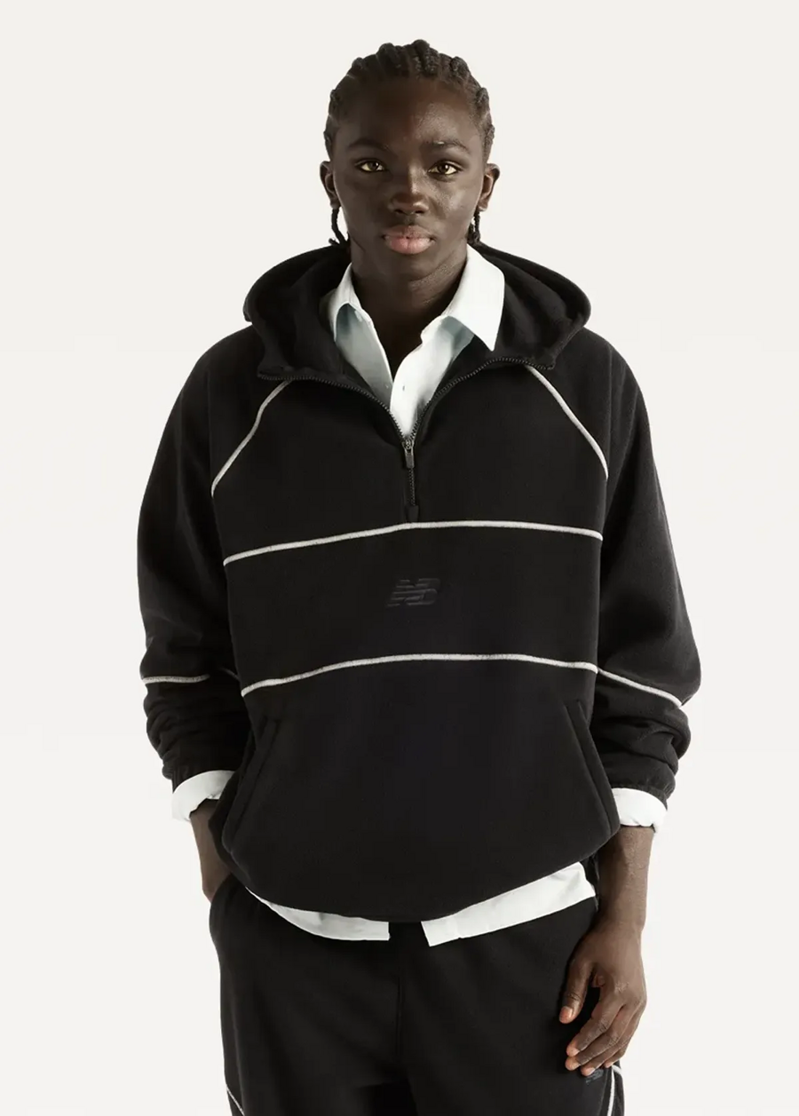 Світшот чоловічий New Balance Trackside Polar Fleece чорного кольору