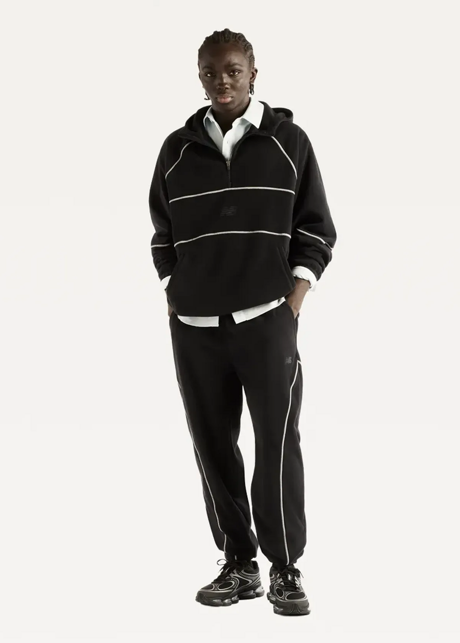 Світшот чоловічий New Balance Trackside Polar Fleece чорного кольору