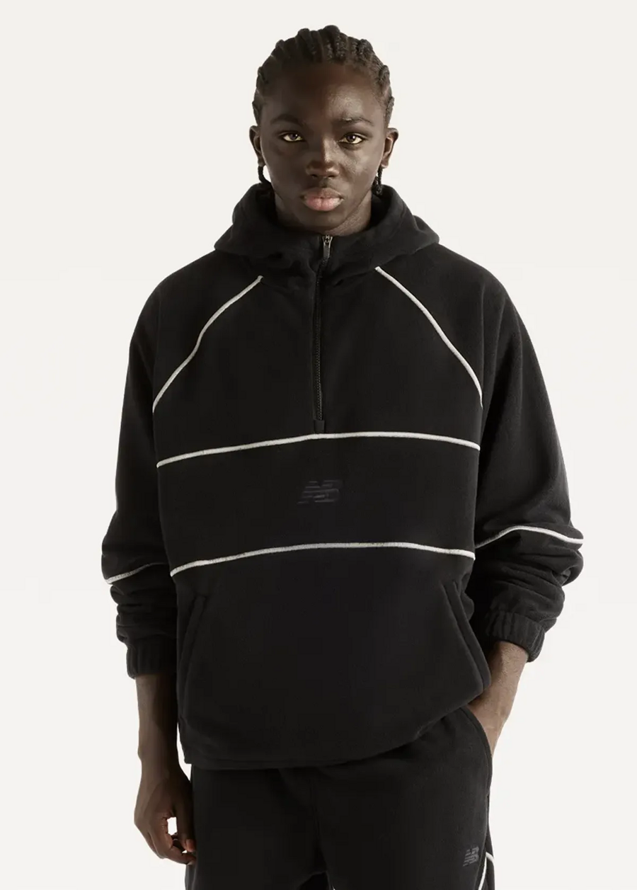 Світшот чоловічий New Balance Trackside Polar Fleece чорного кольору