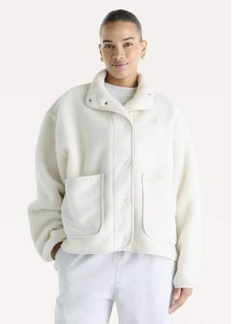 Куртка жіноча New Balance High Pile Fleece Sherpa молочного кольору