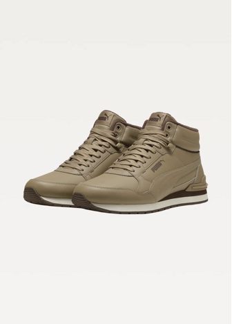 Високі кросівки чоловічі PUMA ST Runner v4 Mid Soft Taupe-Chestnut Brown-Warm White